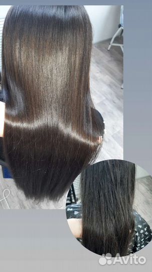 Кератиновое выпрямление волос