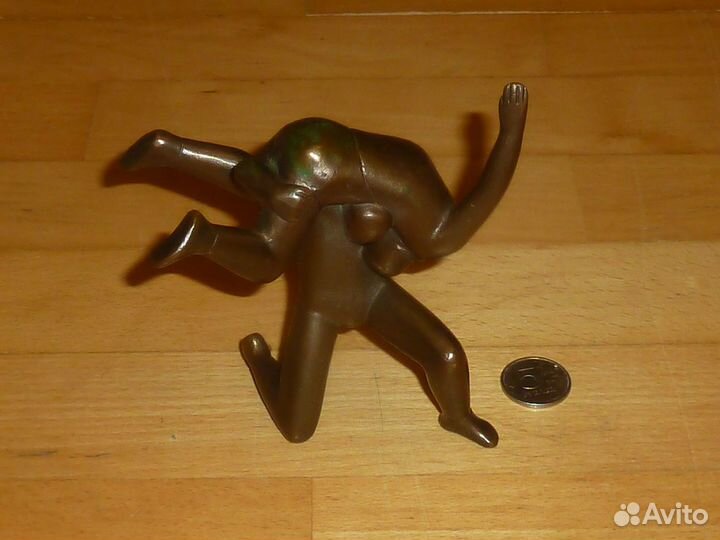 Статуэтка Борцы Борьба Металл Автор Чернов