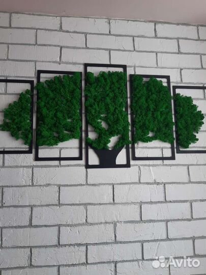 Настенное панно из стабилизированного мха