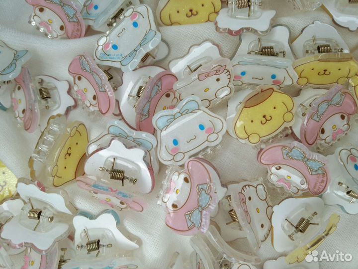 Заколки хелло китти hello kitty украшеие крабики