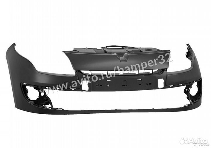 Бампер Меган передний неокрашенный