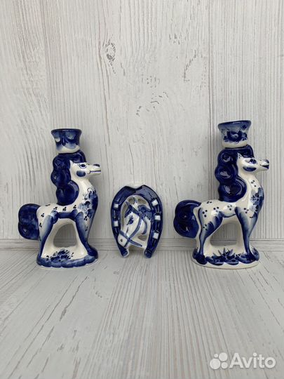 Подсвечник / фигурки Гжель