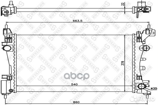 Радиатор системы охлаждения 10-25404-SX Stellox