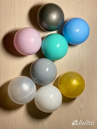 Пластиковые мячики-шарики в нежных цветах