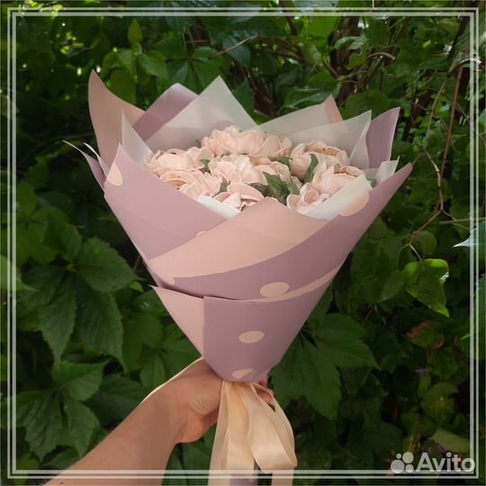 Сладкий подарок. Зефирные цветы, маршмэллоу