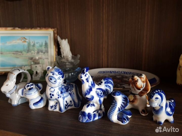 Фарфоровые статуэтки гжель зодиак по годам