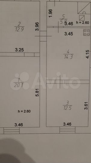 Дом 80 м² на участке 7 сот.