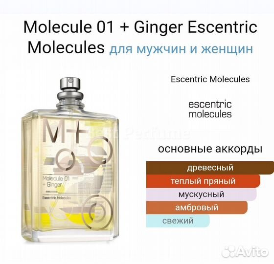Escentric Molecules Molecule 01 Ginger 100 мл