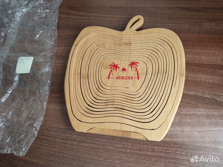 Деревянная складная корзина для фруктов Подарок