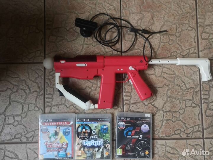 Ps3 move автомат с джойстиками и дисками и вебкой
