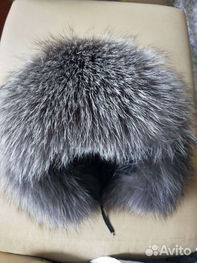 Шапка женская меховая песец кожа