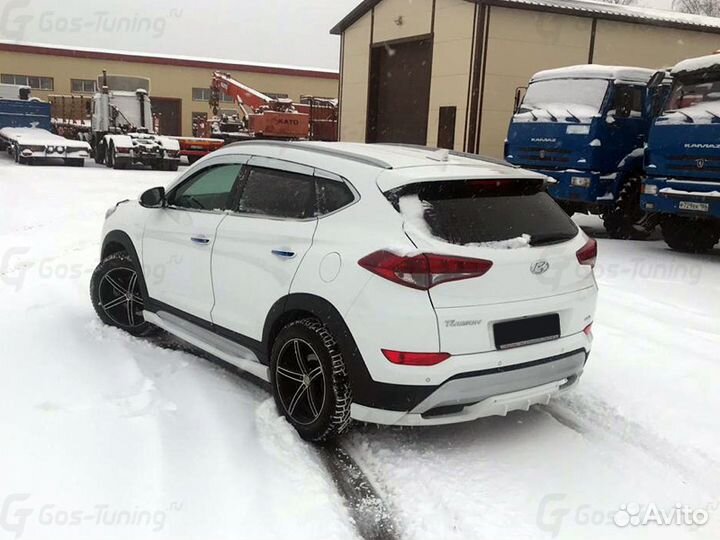 Накладка заднего бампера на Hyundai Tucson