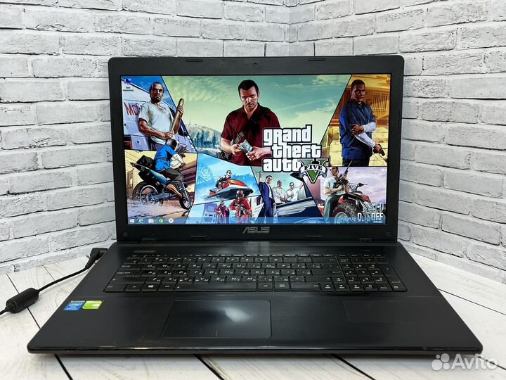 Большой мощный ноутбук Asus 17.3д/Nvidia/гарантия