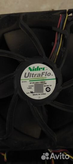 Кулер/вентилятор Nidec ULtra FLO, 1,65A