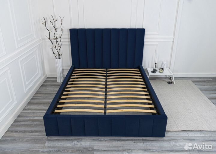 Кровать двуспальная Богема 160х200 в велюре