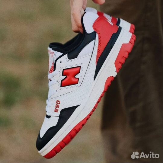 New Balance 550 White Red 41.5-43 EUR