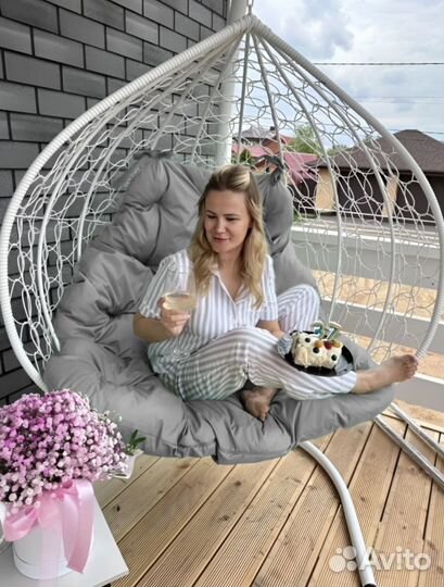 Подвесное кресло кокон для двоих