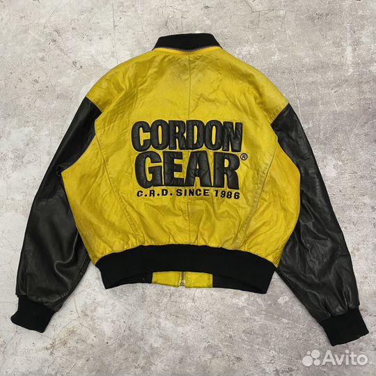 Винтажный кожаный бомбер Cordon Gear USA