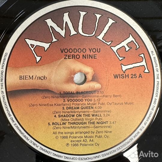 Zero Nine – Voodoo You (Финляндия 1988г.)