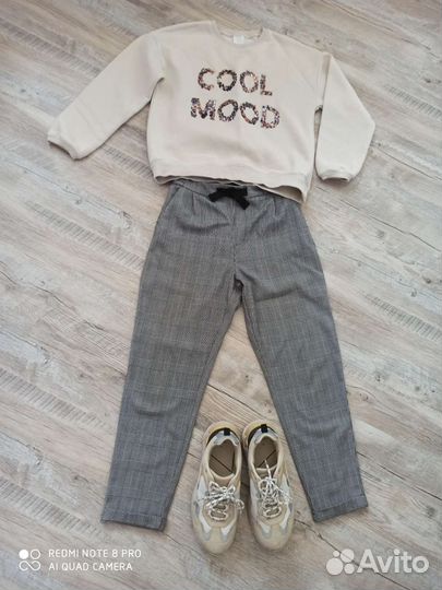 Брюки, свитшот и кросовки на 9 -10 лет