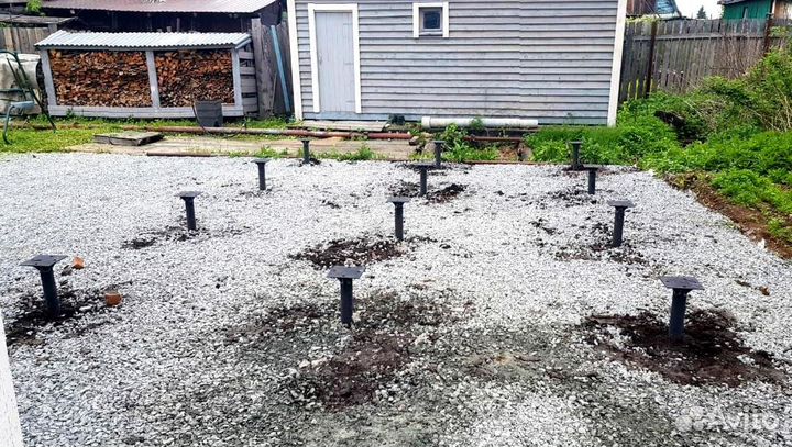 Установка Винтовых сваи