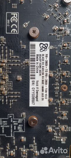 Видеокарта r9 280 xfx 3gb