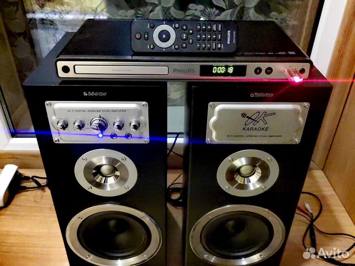 Активные акустические колонки Karaoke, двд USB