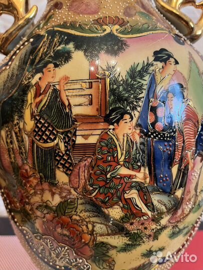 Ваза ручная роспись 39 см