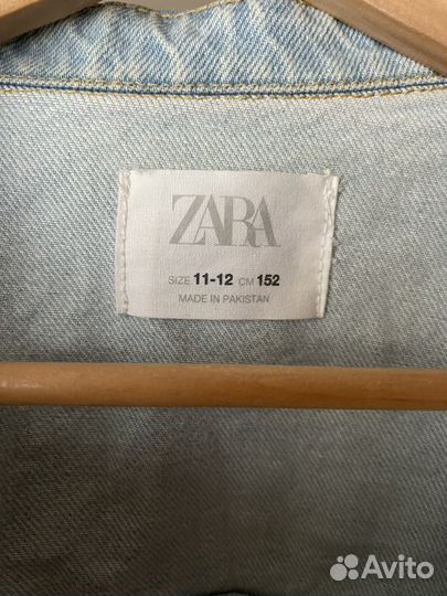 Джинсовая куртка zara для девочки 11-12 лет