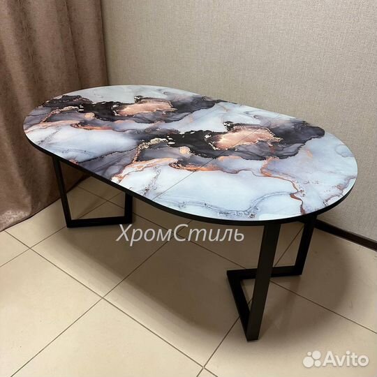 Круглый кухонный раздвижной стол 