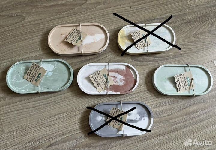 Поднос из гипса ручная работа