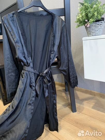 Халат атласный новый xs