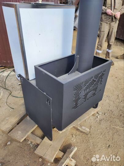 Банная печь на три помещения Медведь кп газ