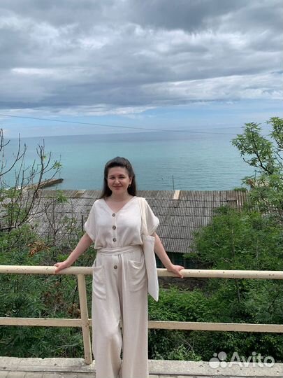 Комбинезон женский летний 46 48 лен