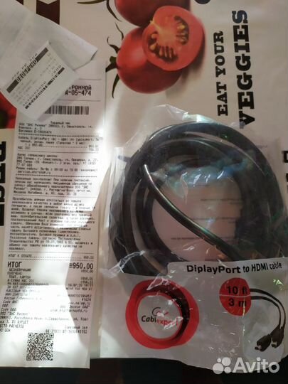Кабель Displayport (M) - hdmi 3м