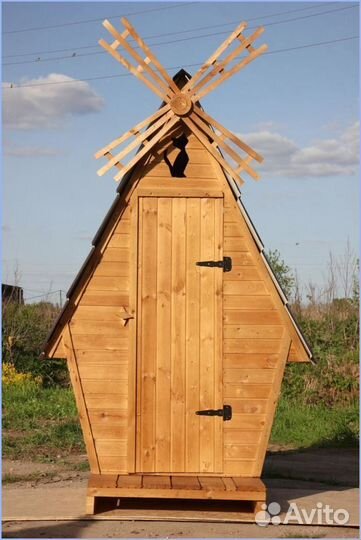 Дачный туалет с декором и установкой HPX