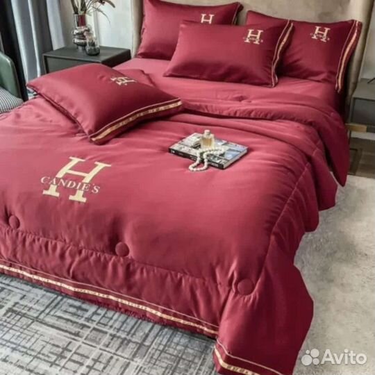 Постельное белье евро с облегчённым одеялом