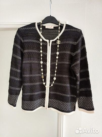 Кардиган черно-белый в стиле Шанель Per Una р. 46