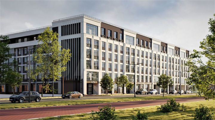 1-к. квартира, 57,3 м², 4/6 эт.