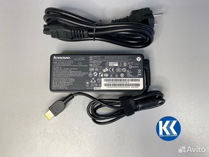 Зарядка Lenovo 20V 4.5A (прямоугольный с иглой) 90