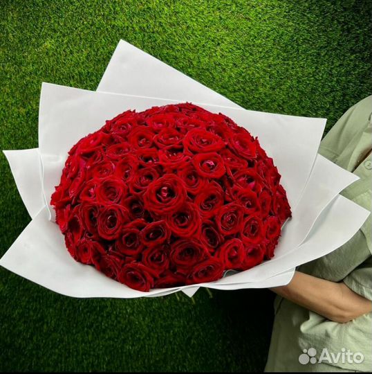 101 красная роза, цветы, доставка Саратов Энгельс