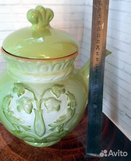 Большой красивый заварочный чайник керамика