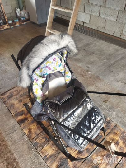 Детские санки коляска бу, коляска