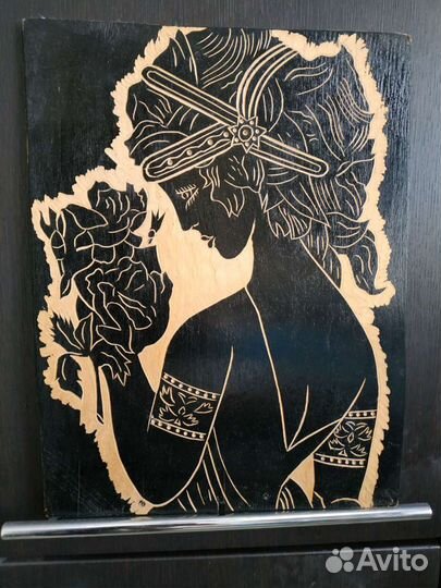 Панно винтаж 70е гг ручная работа