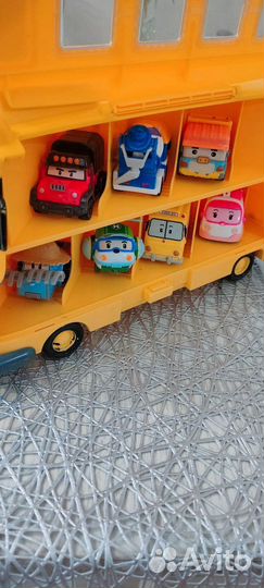 Автобус Полли робокар с машинками