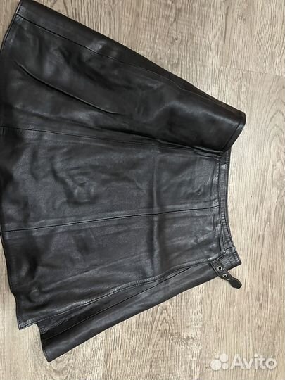 Юбка кожаная