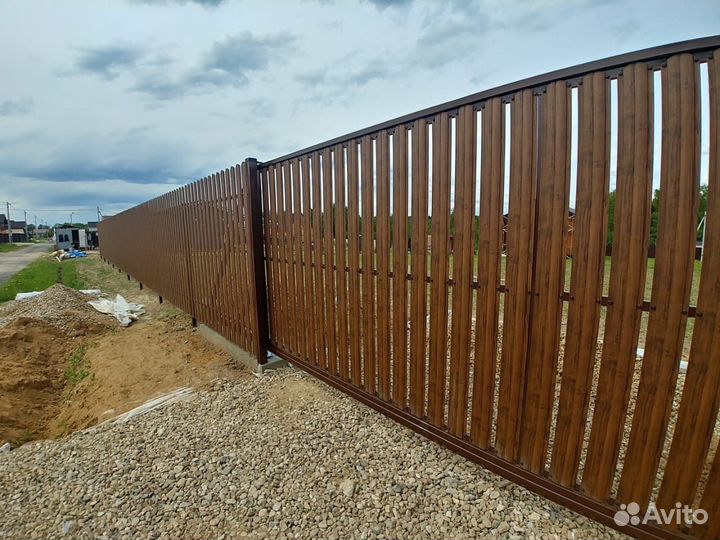 Заборы под ключ профнастил штакетник
