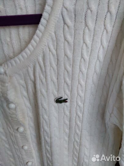 Белый кардиган Lacoste L