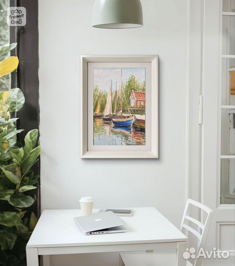 Картина лодки картина маслом пейзаж с лодками