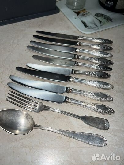 Мельхиоровые ножи СССР 9 шт